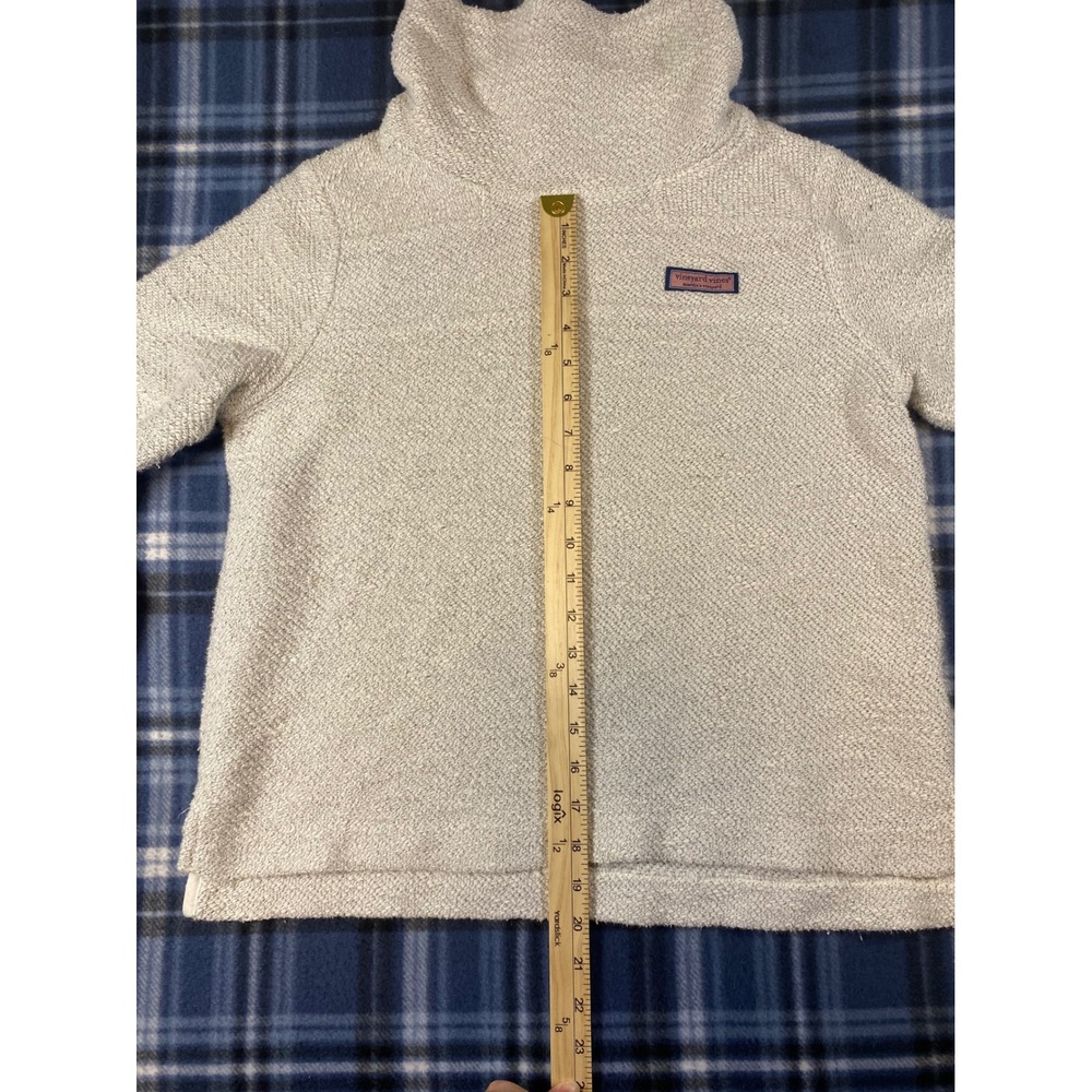 Vineyard Vines Womens XS Cream Textured Funnel Neck Pullover Sweater - Picture 7 of 7
